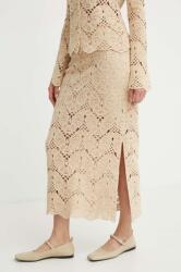By Malene Birger pamut szoknya CANTALA bézs, midi, egyenes, Q72363002 - bézs M