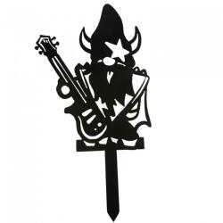  Decoratiune gradina / ghiveci Krodesign Kiss Rock Gnome KRO-1137, metal, inaltime 62 cm (KRO-1137)