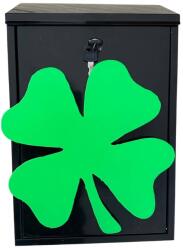  Cutie postala Vivatechnix Irish Clover KRO-1230, otel, 400x250x100mm, Negru/Verde, 2 chei (KRO-1230)