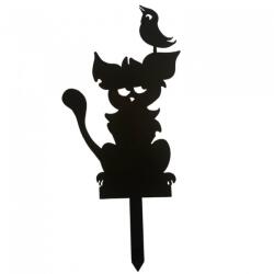  Decoratiune gradina / ghiveci Krodesign Cat&Bird KRO-1142, metal, inaltime 59 cm (KRO-1142)