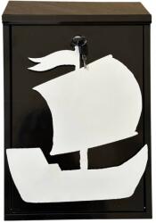 Cutie postala Vivatechnix Boat KRO-1231, otel, 400x250x100mm, Negru/Alb, 2 chei (KRO-1231)