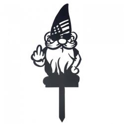  Decoratiune gradina / ghiveci Krodesign Angry Gnome KRO-1136, metal, inaltime 62 cm (KRO-1136)