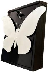  Cutie postala Vivatechnix Butterfly KRO-1228, otel, 400x250x100mm, Negru/Alb, 2 chei (KRO-1228)