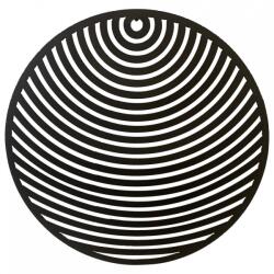  Decoratiune perete Krodesign Spiral Circle, diametru 50 cm, negru (KRO-1025/)