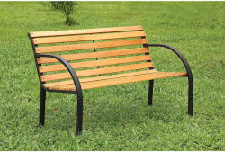 Mercaton Kerti pad, fa, fémszerkezet, 123x54x77 cm, Everild (MCTART-802029)