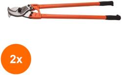 HARDEN Set 2 x Cleste pentru Taiat Cablu Electric, Maner cu Manson din Cauciuc, Profesional, Harden, 800 mm (COR-2xZH570073)