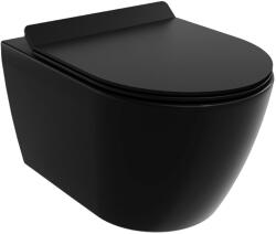 Welland Primo Tornado fali WC csésze + soft-close slim WC ülőke - fekete