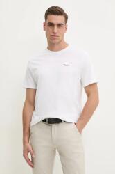 Pepe Jeans pamut póló CONTRAST CONNOR fehér, férfi, sima, PM509933 - fehér M