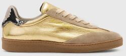 AllSaints bőr sportcipő Thelma Metallic Sneaker sárga, női, W072FB - arany Női 39
