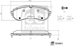 Febi Bilstein set placute frana, frana disc FEBI BILSTEIN 193461 (193461)
