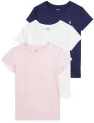 Ralph Lauren gyerek pamut póló 3 db rózsaszín, 313902553004 - rózsaszín 130-134