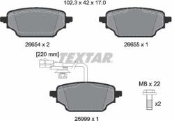 TEXTAR set placute frana, frana disc TEXTAR Q+ 2665402 (2665402)