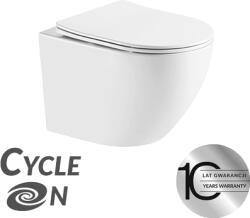 Laveo Desna Cycleon 2.0, falra akasztható WC csésze duroplast WC ülőkével, Vortex öblítés, fényes fehér, LAV-VMD_610S (LAV-VMD_610S)
