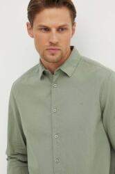 Pepe Jeans pamut ing MARCEL férfi, galléros, zöld, regular, PM308566 - zöld M