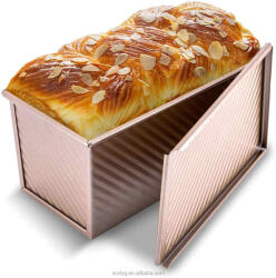 Newalor Formă de copt pâine cu capac, antiaderentă - Rose Gold, 550 g (20, 8×12×11 cm) Tava