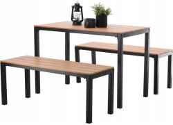 4home Set mobilier de grădină Garden brown, 3 buc
