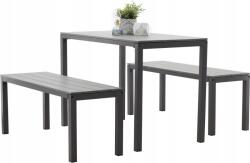 4home Set mobilier de grădină Garden gri, 3 buc