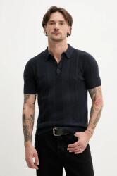 Superdry poló sötétkék, férfi, sima, M1110390A-98T - sötétkék S