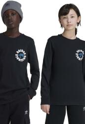 Adidas gyerek pamut hosszú ujjú felső GFX LONGSLEEVE fekete, nyomott mintás, IY5454 - fekete 170