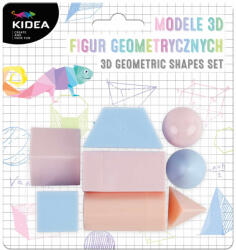 DERFORM 3D geometriai formák tanuláshoz, játékhoz, 8 db-os, pasztell színűek, Kidea (DFM-M3DFGAKA)