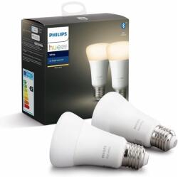 Philips White okos led fényforrás, bluetooth, hangvezérlés, 2db, E27, 2700K, 9W (929001821605 (929001821605)