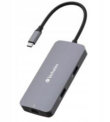 Verbatim Adapter Verbatim Hub Usb-c Hdmi/usb-c /Eternet/2xUSB-A 3.0 alumínium (32150)