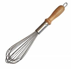 Pufo Konyhai Pufo habverő, rozsdamentes acél és fa fogantyúval, 37 cm (Pufo881a)