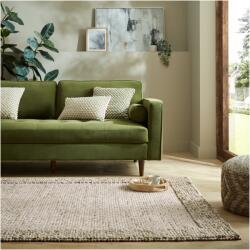 Flair Rugs Bobble Wool Border téglalap alakú szőnyeg, 120 x 170 cm, 2000 g/m2, 82% gyapjú, 18% poliészter, Zöld
