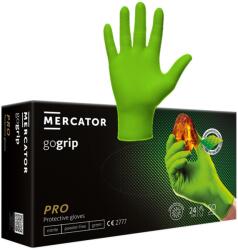 Mercator Medical 50 db Mercator GoGrip kesztyű készlet, nitril, vastag és ellenálló, gyémánt textúrájú, élelmiszerrel érintkező, zöld, 2XL méret (MERC37-2XL)