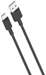XO USB-C (Type-C) adatkábel, töltőkábel, USB-USB-C, fekete, 2.4A 1m, XO NB156