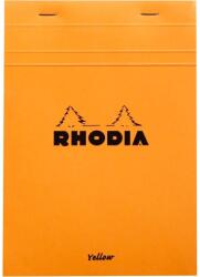 Rhodia N16 Jegyzettömb, 80 Lap, 14.8 x 21 cm, Kapcsos, Narancssárga