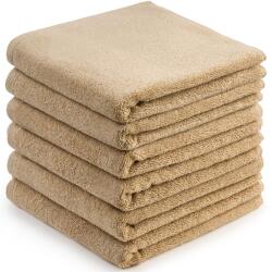 H Hotel Supplier 6db H Hotel Supplier törölköző szett, 50x90 cm, 100% pamut, 600 GSM, bézs (6P6x50x90-600-Bej)