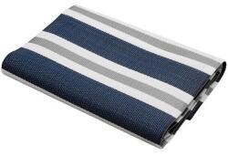 Oyo Concept Nyári Oyo Concept kültéri szőnyeg, 120x180 cm, 100% polipropilén, fehér/kék-manrin csíkos minta
