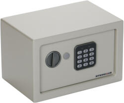 Steinhaus Elektronikus acél széf + kulcs, 180x280x180 mm, Krém