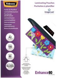 Fellowes Meleglamináló fólia, 80 mikron, A3, fényes, 100db (FW5306207)