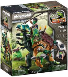 Playmobil Dino Rise T-rex harci dínó kőhajítóval