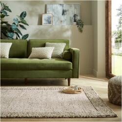 Flair Rugs Bobble Wool Border téglalap alakú szőnyeg, 160 x 230 cm, 2000 g/m2, 82% gyapjú, 18% poliészter, Zöld