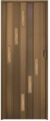 ITALBOX PVC Ajtó, 6 ablakkal, 100x203cm, dió, Olaszországban gyártva (PO10020L-NU6VNB1)