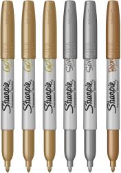 Sharpie jelölőfilc készlet, 3 db arany + 2 db ezüst + 1 db bronz, 6 db (1996115)