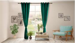 Heinner Home függöny készlet, 2 db, bársony, 140x270 cm, rögzítési rendszer fém gyűrűkkel, 2 zsinór, zöld