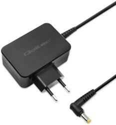 Qoltec Hálózati adapter tépőzárral a kábelszervezéshez, Qoltec, 52407, Teljesítmény: 45 W, Kimeneti feszültség: 19 V, Kimeneti áram: 2, 37 A, Csatlakozó: 5, 5 * 2, 1 mm, Méretek: 79 x 90 x 25 mm, Fekete (524