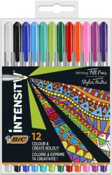 BIC 12 db-os szett Fineliner BIC Intensity Medium, válogatott, buborékfólia (503925)