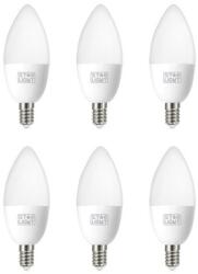 Star Light LED izzó készlet, 6 darab, E14, 8W (70W), 900 lm, E, semleges fény, (3000k)