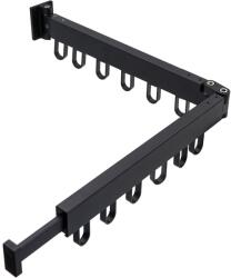 Helper Teleszkópos hosszabbító fali akasztó 84cm fekete (sid494-494) Ruhaszárító