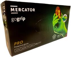 Mercator Medical 50 db Mercator Gogrip XL kesztyű készlet, nitril, zöld, vastag és ellenálló, gyémánt textúra, vegyi védelem (400)