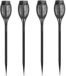 Garden of Eden 11262B Napelemes kerti LED lámpa, 4 db, láng utánzat modell, 1 x AA 1, 2 V Ni-MH 600 mAh akkumulátor, 48 cm