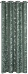 Eurofirany Livia áttört pálmalevél mintás bársony függöny Sötét menta 140x250 cm (HS385835)