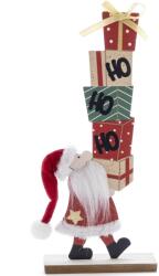 Kring figura, Mikulás ajándékokkal, 27, 5 cm, fa, Piros (CK614-P24949)