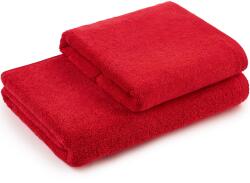H Hotel Supplier Hotel Supplier törölköző készlet, 50x90 cm, 70x140 cm, 100% pamut, 600 GSM, piros, 2 db (2P50x90+70x140-600-Rosu)