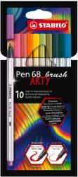 STABILO Pen 68 Arty brush Ecsetfilc készlet, Vegyes színű, 10 db (EO568/10-21-20)
